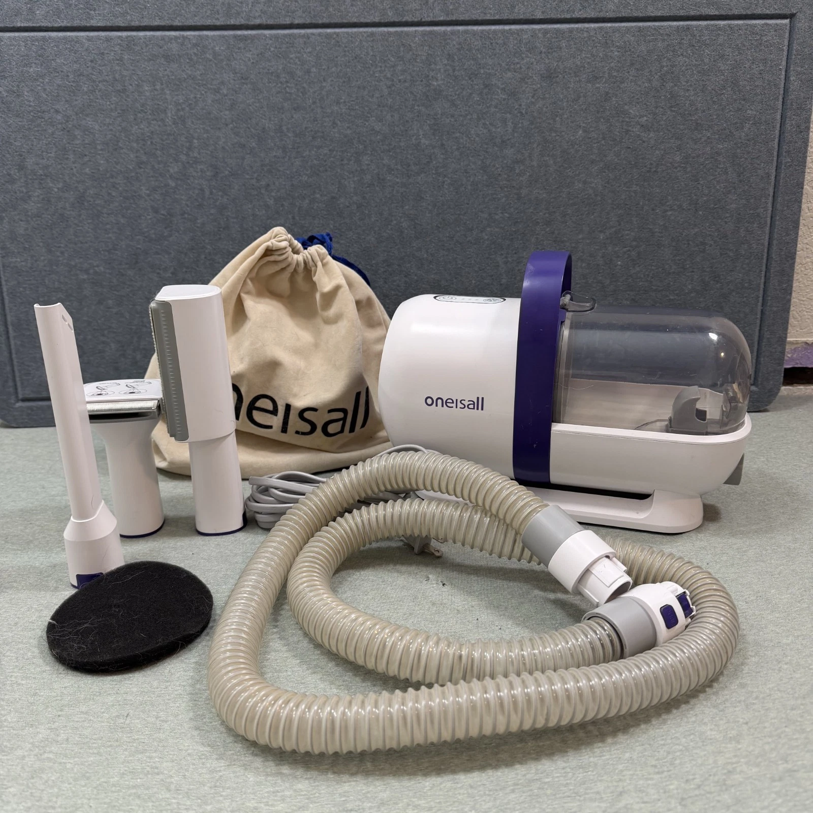Oneisall LM5 Pet Grooming Vacuum Shedding Used Bag Accessories Tested