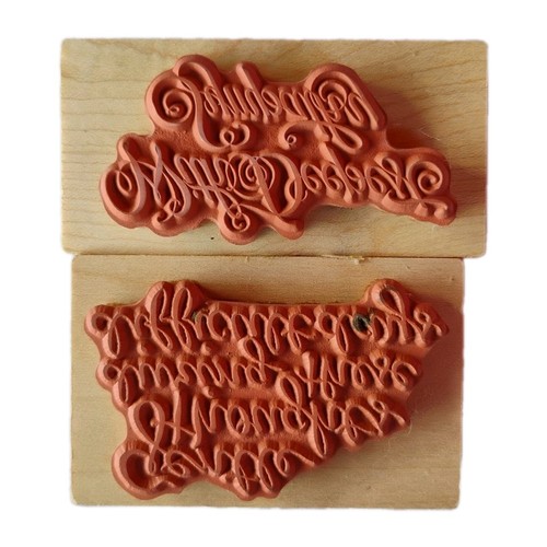 Huge Vintage Lot Rubber Stamps 17pc Stamp Collection Various Sayings Themes - Picture 5 of 6