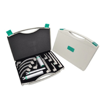 Fiber Optic Laryngoscope Set Macintosh & Miller Blades Size 3 Handle Intubation