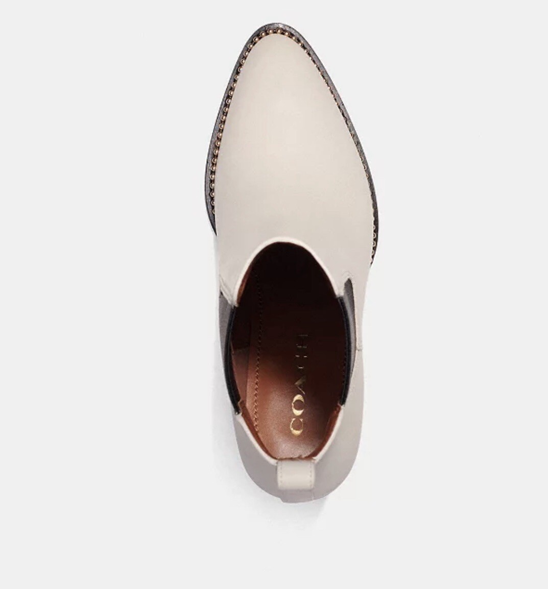Coach Women's Pierce Leather Bootie Size 6.5B Color Chalk