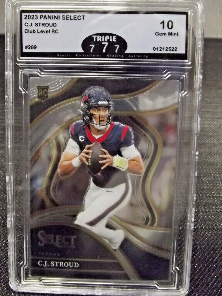 CJ STROUD Club Level RC 2023 Panini Select #289 T7C Gem Mint 10