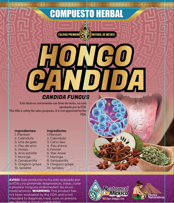 Compuesto Herbal Tea Hongo Candida / Herbal Tea Candida Fungus Compound