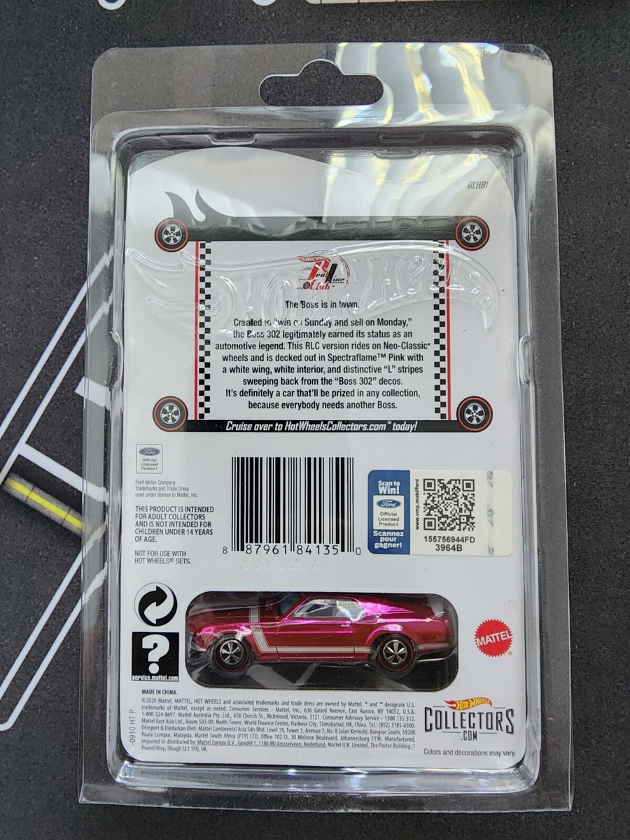 ホットウィール RLC マスタング ボス ピンク ゴールド 清 RLC Party Carの'70 MUSTANG BOSS 302がHWC上でRLC会員向けに