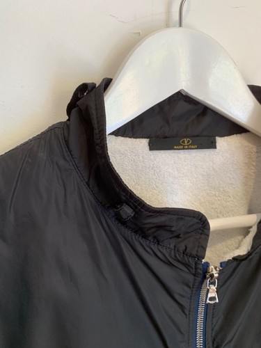 Valentino Y2K 90s black bomber jacket L VGC lightweight athleisure towelling - Picture 4 of 15