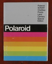POLAROID SONAR ONESTEP PRONTO INSTRUCTION BOOK/166012