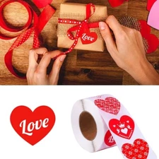 500Pcs Valentines Day Sticker 25mm 38mm Love Heart Sticker for Envelopes Card