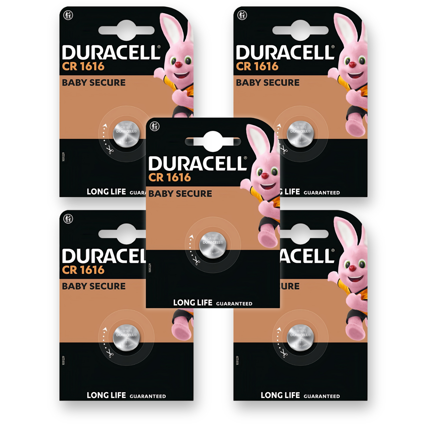 5x DURACELL CR1616 Batteries 1616 DL1616 3V Lithium Coin Cell *EXPIRY 07/2034*