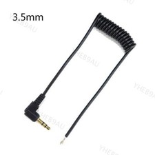 3.5mm Right Angle Spring Coiled Extension Audio Cable Line Aux Cord Wire 16H
