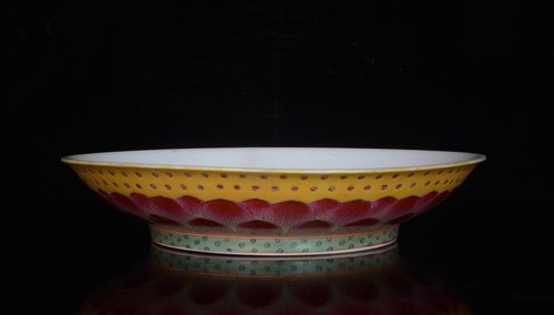 ALTE CHINESISCHE FARBIGE EMAILLE PORZELLAN SCHALE YONGZHENG GEMARKT ST646 - Bild 4 von 9