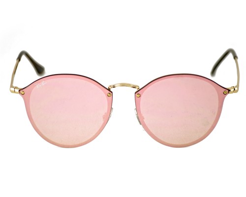 Ray-Ban RB3574N Blaze ROUND 001/E4 ORO Frame/rosa lenti a specchio unisex  59mm | eBay