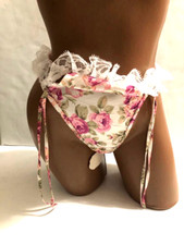 Victorias Secret For Love  Lemons MARY ROSE High Waist Thong Panty S NWT