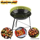 33cm Portable Round Barbecue Trolley Outdoor Camping & Picnic BBQ Grill