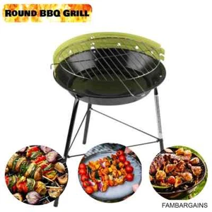 33cm Portable Round Barbecue Trolley Outdoor Camping & Picnic BBQ Grill