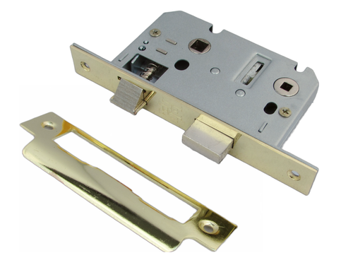 Bathroom Door Handle Brass Finish Lever Straight Handles Internal + Bath Lock D3 - Picture 36 of 37