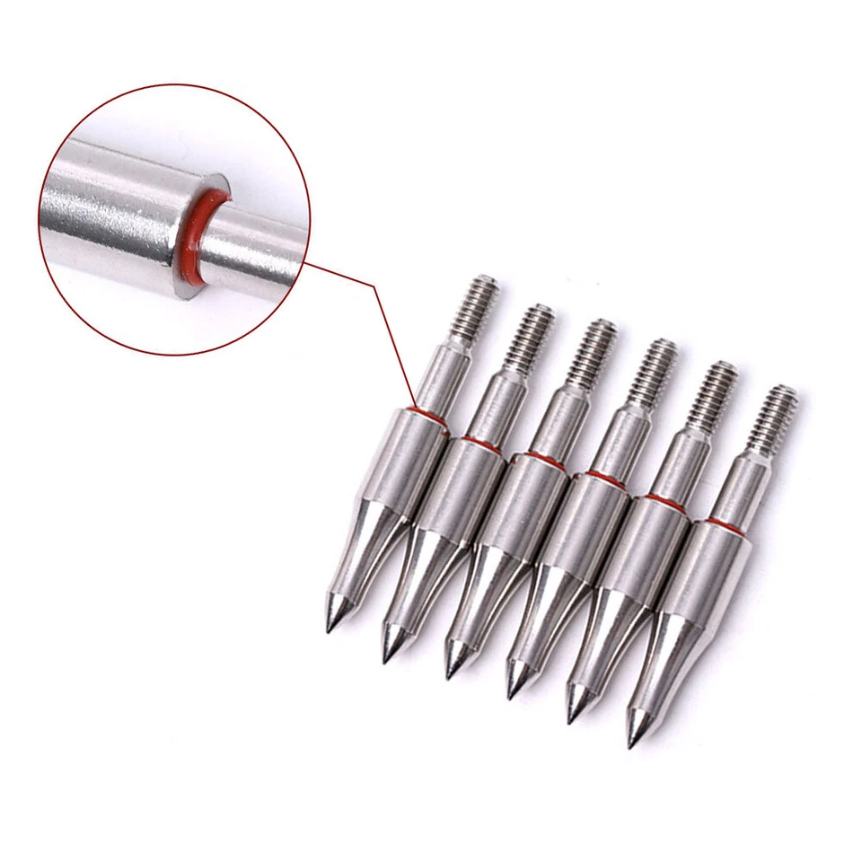 12 puntas de flecha 75-300 gr acero inoxidable puntas de caza puntas tiro con arco dianas - Imagen 2 de 4