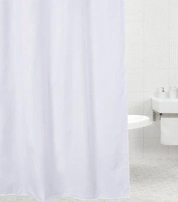 DUSCHVORHANG TEXTIL ANTI SCHIMMEL EFFEKT WC BADEWANNENVORHANG WEIß 180 x 200 cm - Bild 1 von 4