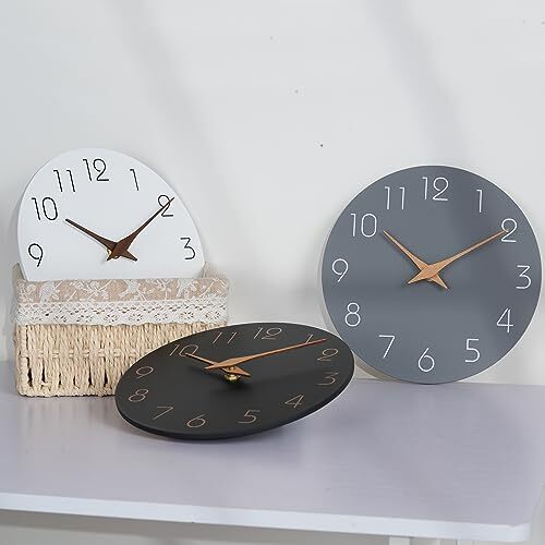 Wall Clock 8 Inch White Silent Non Ticking Wall Clocks Battery Operated