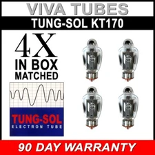 New Factory Matched Quad (4 pcs) Tung-Sol KT170 Vacuum Tubes
