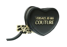 Versace Jeans Couture Black/gold Heart Shaped Mini Chain Belt Bag