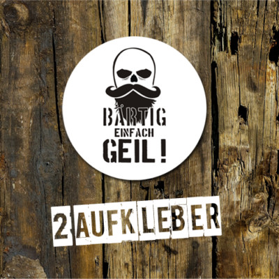 Aufkleber BÄRTIGE EINFACH GEIL, Bartträger Aufkleber, BAERTIGE EINFACH GEIL