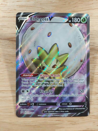 Eldegoss V 176/192 Rebel Clash NM Full Art Ultra Rare Pokemon Card