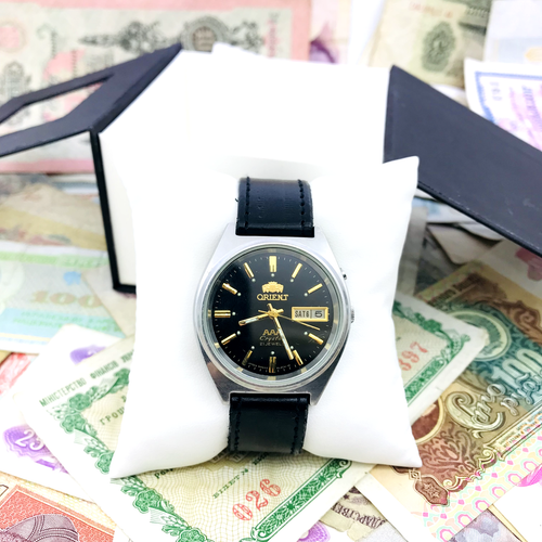 🔥 Wrist watch Orient Automatic Calendar Crystal AAA Japan Vintage Service 🛠 - Picture 9 of 12