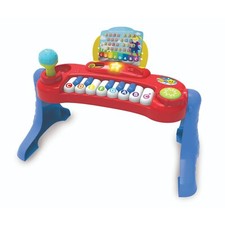 Little Virtuoso Baby Music Center 8 Note Piano, Microphone, Guitar,Trumpet, Blue