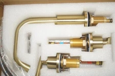 Shamanda Gold Commercial Wall Mounted Pre-Rinse High Arc Kitchen Sink Faucet