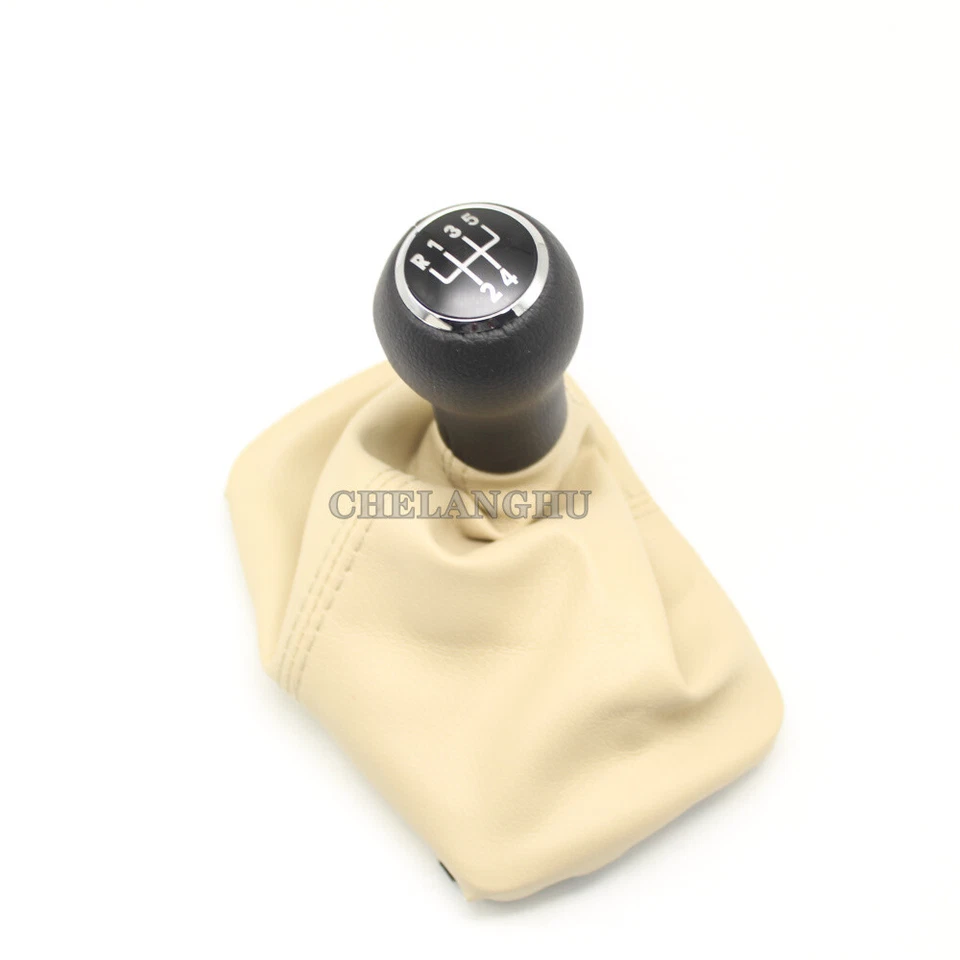 For VW Volkswagen Beetle 1998-2010 5 Speed Gear Shift Knob Gaiter Beige Boot — 第 4/4 张图片
