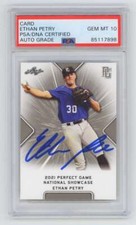 Ethan Petry 2021 Leaf Perfect Game #36 Signed PSA 10 Auto Washington Nationals
