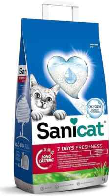 Sanicat-Classic Katzenstreu mit Aloe Vera |7 Tage Geruchskontrolle |Schnell,4L Fassungsvermögen