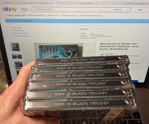 MEN IN BLACK 4K TRILOGY *RARE* 25 LANGUAGE STEELBOOK - Active DIGITAL:BB STORAGE - Bild 5 von 24