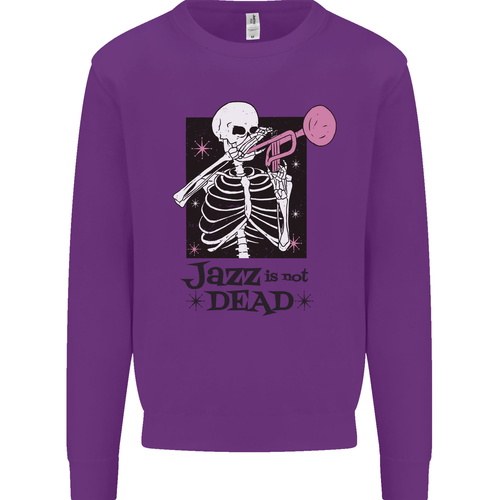 Jazz Is Not Dead Skeleton Kids Sweatshirt Sweater - Picture 81 of 82