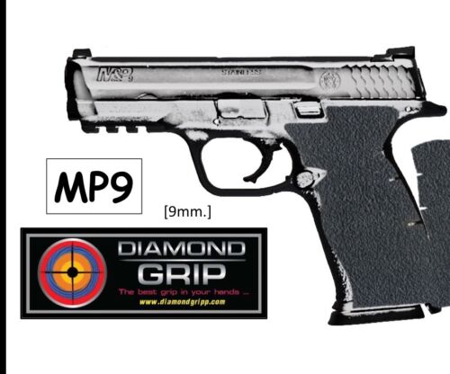 Diamondgripp Smith&Wesson M&P [S&W MP9/MP40] Nastro impugnatura in silicone gomma SW MP9 - Foto 1 di 3