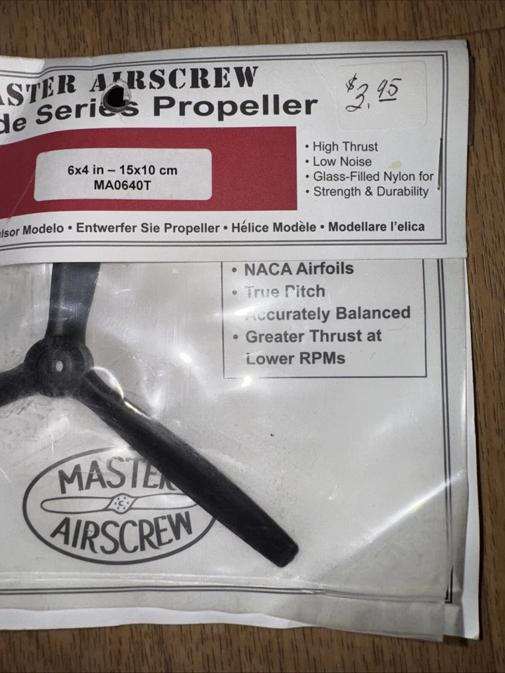Master Airscrew 6x4 3-Blade Propeller MA.3B06x4N01 Master Airscrew New - Image 2 of 3
