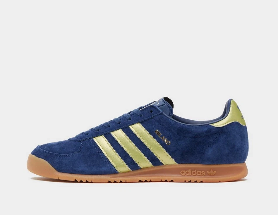 amortiguar circulación prima adidas Originals Milano Suede Trainers in Blue and Gold | eBay