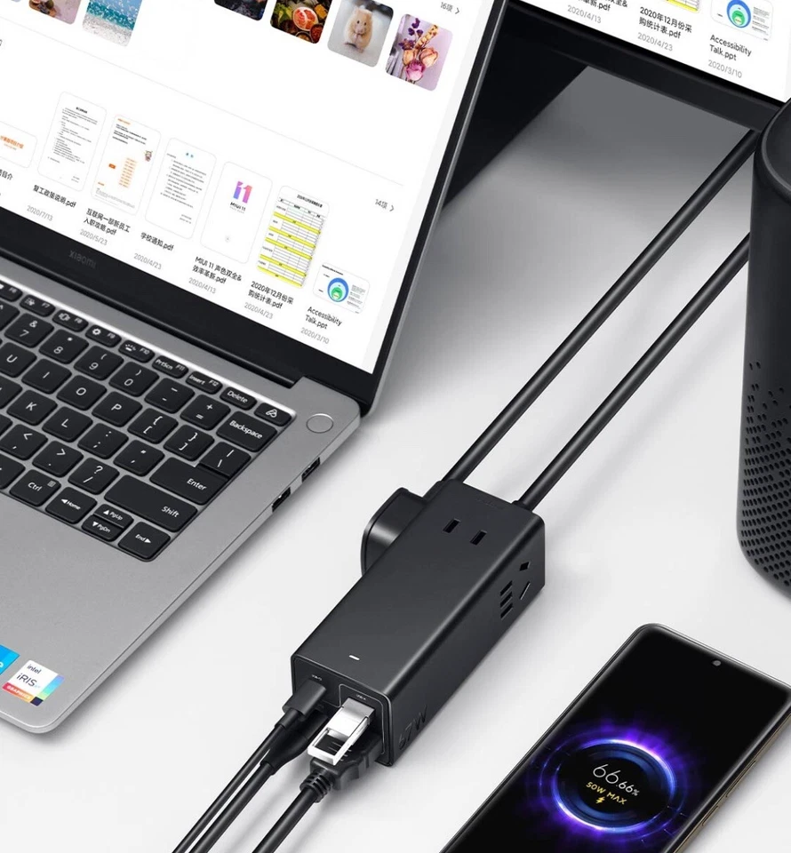 Xiaomi 67W Desktop Fast Charging Socket Pro USB-A USB-C AC 2500W MAX Power Strip - Image 3 of 4