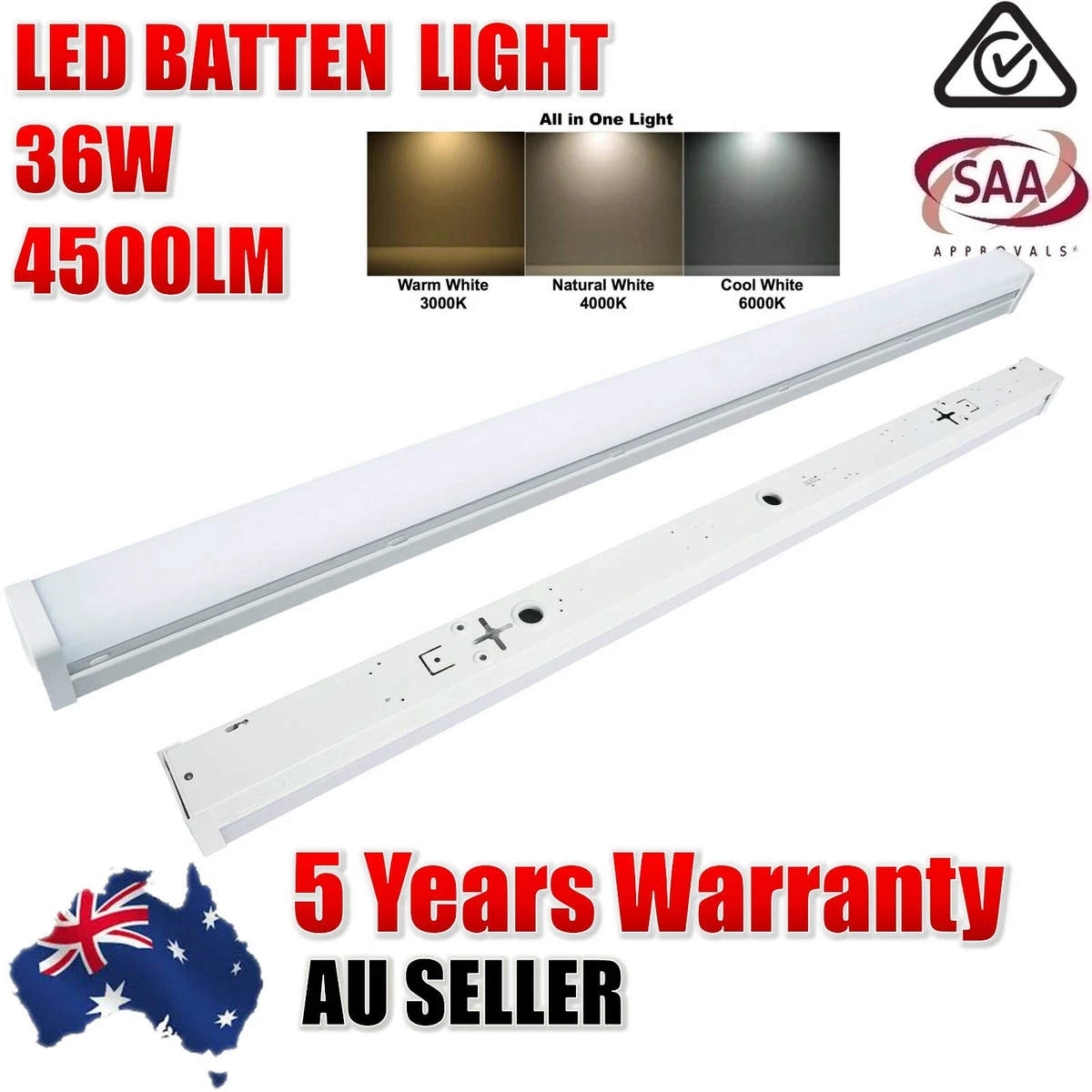 1200mm outlet led batten