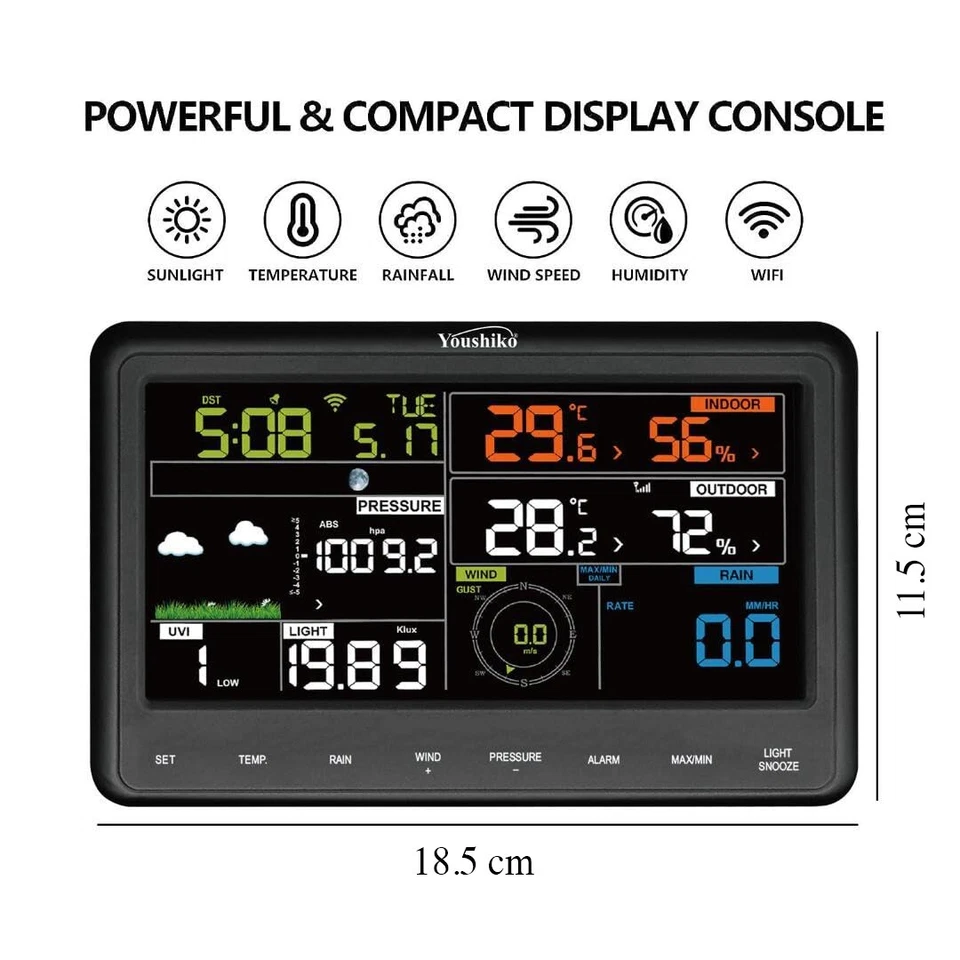 Weather Station WiFi Internet Wunderground & WeatherCloud Official UK Version - Image 3 of 4