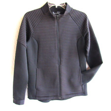 Under Armour Women s Coldgear Jacket M Fitted Black Rib Mix Fabric Full Zip