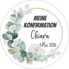 Konfirmation Tortenaufleger Party Deko personalisiert Name Text Tischdeko essbar
