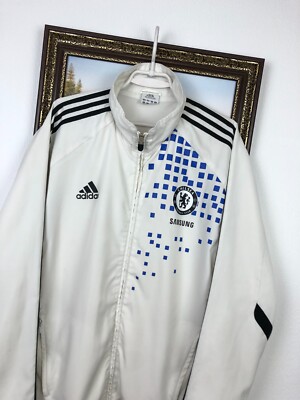 Chelsea FC adidas ジャケット Lサイズ Adidas Chelsea Football Full Zip Track Soccer Stripe Jacket