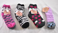women's lot of 3 (2 PK each) ladies cozy socks size 4-11 multi-color super soft