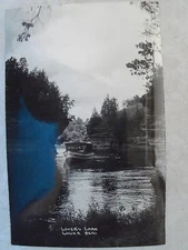 RPPC "Lover's Lane" Lower Dells Wisconsin! Unused Vintage Real Photo Postcard PC