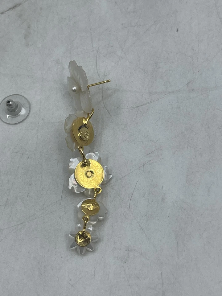 Jennifer Behr Women's Chelsey Earrings Mother of Pearl 18K Gold Plated Brass - Image 4 of 4