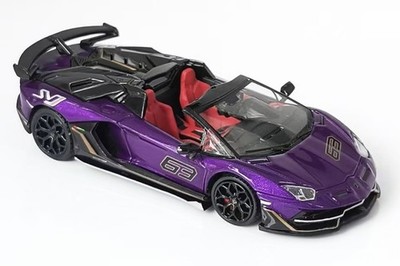 LAMBORGHINI Aventador SVJ #63 - Roadster  - purple - RHINO 1:64