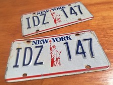 New York State license Plate MATCHING PAIR  Liberty NYC