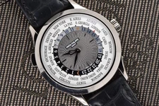 2018 Patek Philippe 18K White Gold Charcoal Lacquer World Time 5230G Full Set