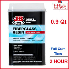 Fiberglass Resin Quart, Waterproof Repair for Boats, Pools, Tubs, Cracks  Holes
