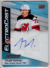 2023-24 Upper Deck Engrained Tyler Toffoli Autograph Electrocast Card # EC-49